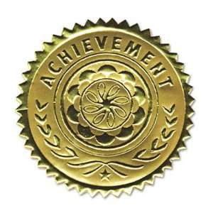  New Gold Foil Certificate Seals Achievement 12/Pack Case 