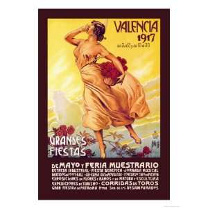  Valencia Grande Fiestas de Mayo, 1917 Giclee Poster Print 