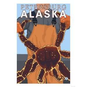  King Crab Fisherman, Petersburg, Alaska Giclee Poster 