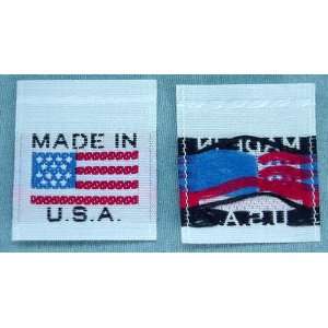  1000 pcs WOVEN CLOTHING LABELS, MADE IN U.S.A. AMERICAN 