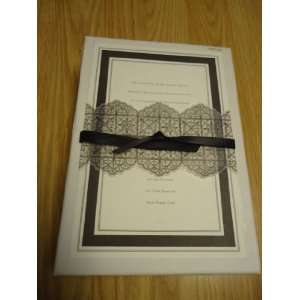   Black Vellum Band Wedding Occassion Invitation Kit TW147   Set of 25