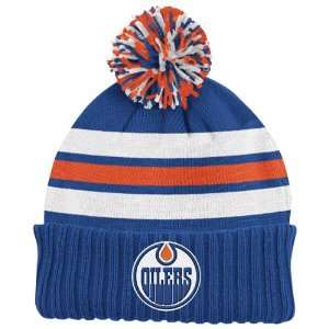  Edmonton Oilers Vintage On The Pond Cuffed Pom Knit Hat 