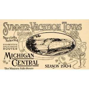   Ad Michigan Central Railroad Niagara Falls Routes   Original Print Ad