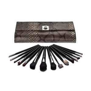   Cosmetic Brushes Bronze Faux Snake Skin / Reptile Case Great Gift Idea