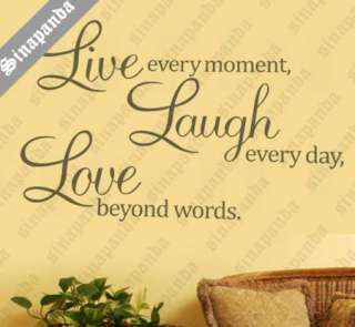   LIVE LAUGH LOVE WALL STICKER ART DECAL DECOR QUOTE SAYING DESIGN WORDS