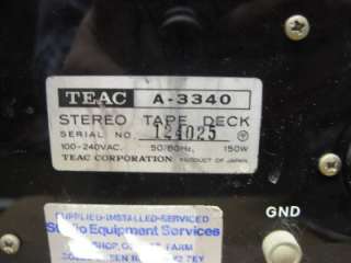 TEAC 3340 REEL TO REEL TAPE RECORDER  