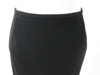 DESIGNER Black Zipper Back Knee Length Pencil Skirt 4  
