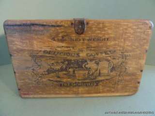 WOODEN COFFEE GROCERS TRUG CRATE BOX GEORGE BOWMAN COCKERMOUTH  