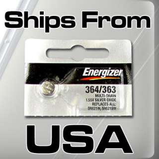 pc ENERGIZER WATCH BATTERIES 364 363 SR621SW SR621W  