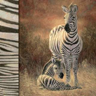 New Day II Zebra Africa Wildlife Framed Picture Print  