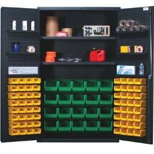   Storage Cabinet with 84 Ultra Bins Bin Color: Yellow: Everything Else