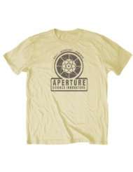 Portal 2 Aperture 1940 Mens Lightweight Cream T Shirt