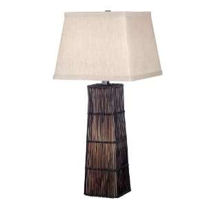  Wakefield Table Lamp by Kenroy Home   Dark Rattan Finish 