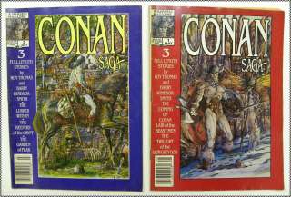 Conan the Barbarian, Conan Saga, Issue #1 & #3, 1980s Marvel Magazine 