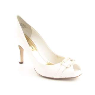 Anne Klein AK Veesa Womens SZ 7.5 White Peep Toe Shoes 740356862975 