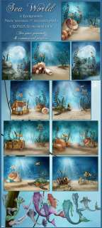 Sea World Digital Fantasy Fairytale Backgrounds Backdrops  