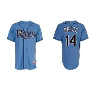 Wholesale Tampa Bay Rays #14 Price Sky Blue 2011 MLB Authentic Jerseys 