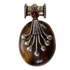    German Silver Pendant with Brown Onyx   UMG 