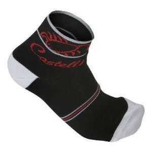  Castelli 2010 Sole Cycling Sock   black/white/red   R9033 