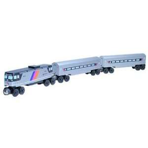   40 New Jersey Transit 3 car Wooden Train Car Set   56211 Toys & Games