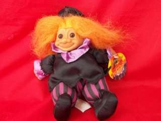 Russ Witch Troll Doll Orange Hair 5 1/2 Tall  