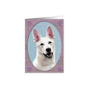  White German Shepherd Dog Art   Note Card Card Health 