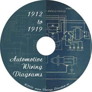 Antique Automobile Wiring Diagram {1912 1919} on CD  
