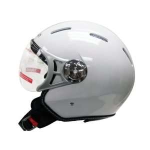  White Motorcycle Open Face Jet Pilot Flight Helmet ~S 