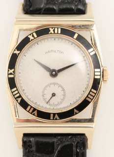 Vintage Hamilton Piping Rock 14k Gold 747 Gents Wrist Watch c1948 