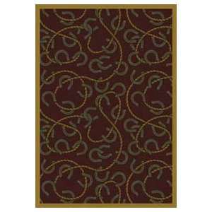  Joy Carpets Whimsy Rodeo 1512 Burgundy Kids Room 54 x 7 