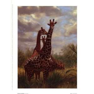  Emilie Gerard African Giraffes 6x8 Poster Print