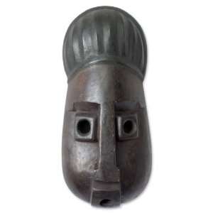  Congolese wood African mask, Songe Wise One