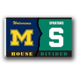     Michigan State 3 by 5 Foot Rivalry House Divided Flag w/Grommets