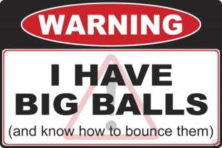 Big Balls warning decal sticker 4x4 Truck  