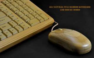 Natural Bamboo Keyboard and Mouse Combo  
