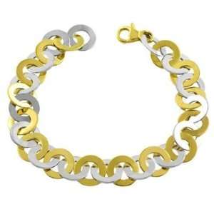  14K Two Tone Gold Tarantella Bracelet: Katarina: Jewelry