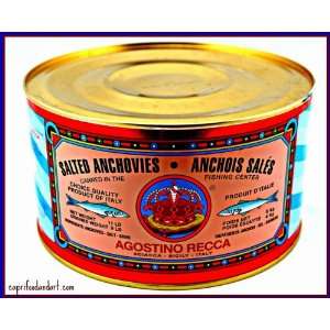 Agostino Recca Salted Anchovies 11 Lbs Tin   From Sicily  
