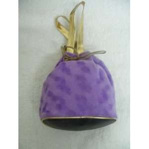   Lilac Colored Clutch with Double Gold Strap Design 