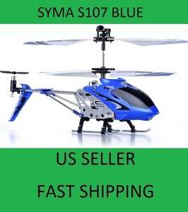 BLUE SYMA S107 GYRO METAL FRAME 3.5CH RC HELICOPTER  
