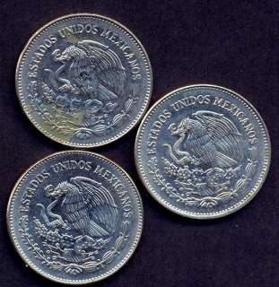 MEXICO COINS,5O PESOS,1982/83/84 YEARS  