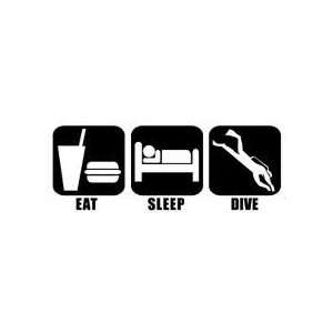 Eat Sleep Dive Vinyl Graphic Sticker Decal scuba diver diving:  