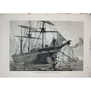  1878 Ships Collision Dover Barque Moel Elian Mast Sails 