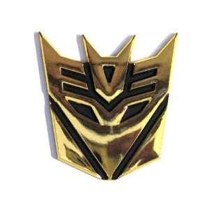    Gold Transformer Decepticon 3D Auto Emblem Logo Automotive