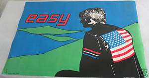 60s Easy Peter Fonda Blacklight Poster Easy Rider Kearns Poster Head 