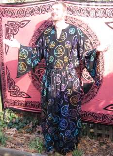 TRIQUETRA CHARMED WICCAN RITUAL ROBE TIE DYED pagan SCA  