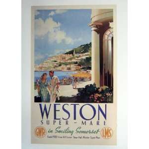  C1960 Western Super Mare Somerset Colour Print