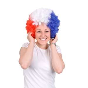  Red, White, Blue Alfro Wig: Home & Kitchen