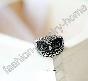 Hot Fashion Retro Style gloden silver Owl Ring  