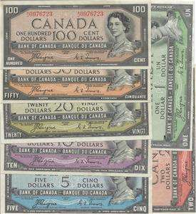   1954 HIGH GRADE Canada Devils Head Set $1   $100 (7 NOTES)  