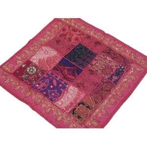   Square Sari Bollywood Stylish Indian Floor Cushion: Home & Kitchen